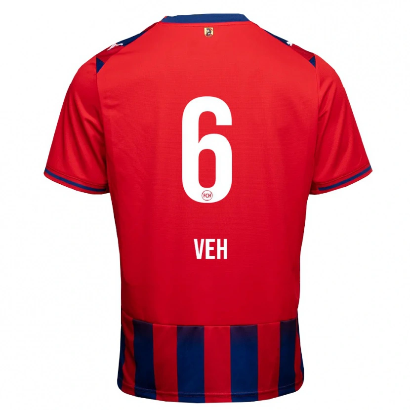 Danxen Criança Camisola Lucas Veh #6 Azul Real Branco Vermelho Principal 2026/27 Camisa