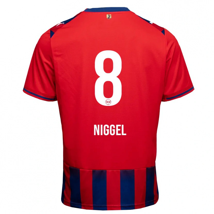 Danxen Criança Camisola Henrik Niggel #8 Azul Real Branco Vermelho Principal 2026/27 Camisa