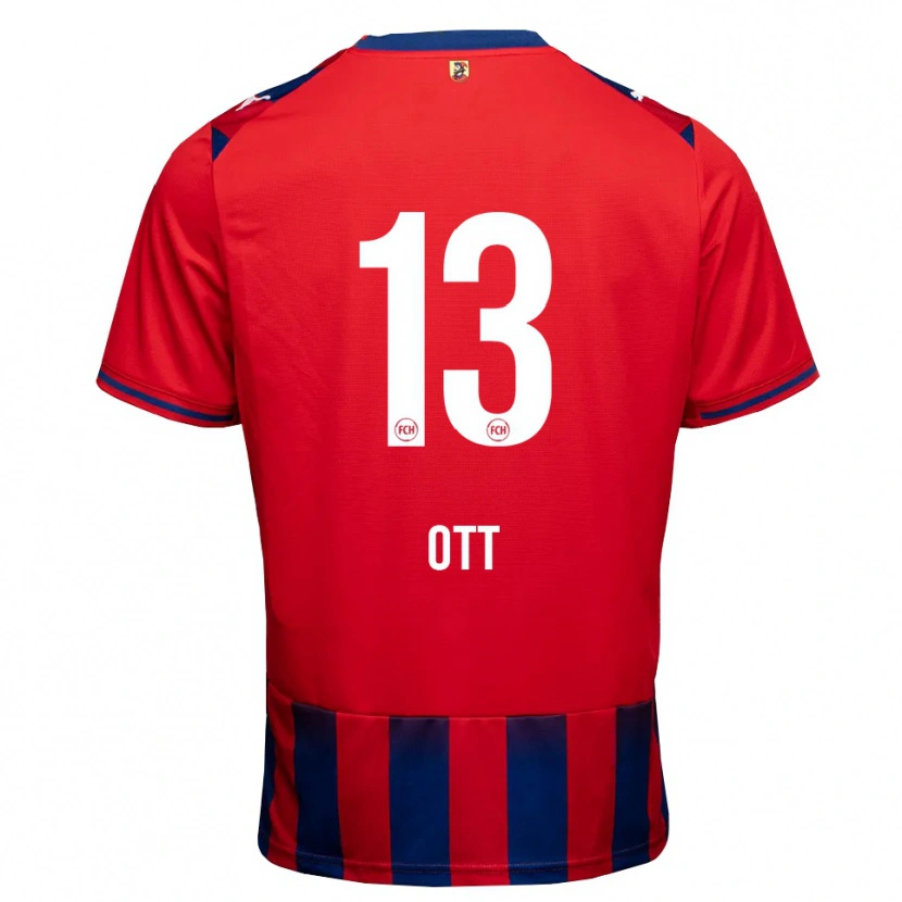 Danxen Criança Camisola Jakob Ott #13 Azul Real Branco Vermelho Principal 2026/27 Camisa