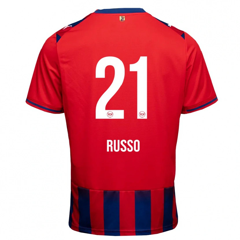 Danxen Criança Camisola Gianluca Russo #21 Azul Real Branco Vermelho Principal 2026/27 Camisa