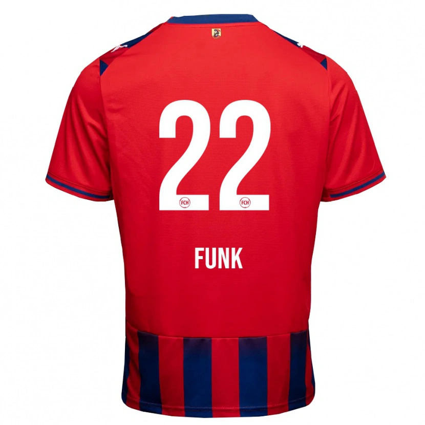 Danxen Criança Camisola Sebastian Funk #22 Azul Real Branco Vermelho Principal 2026/27 Camisa