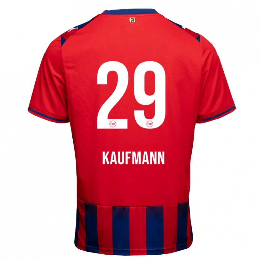 Danxen Criança Camisola Mikkel Kaufmann #29 Azul Real Branco Vermelho Principal 2026/27 Camisa