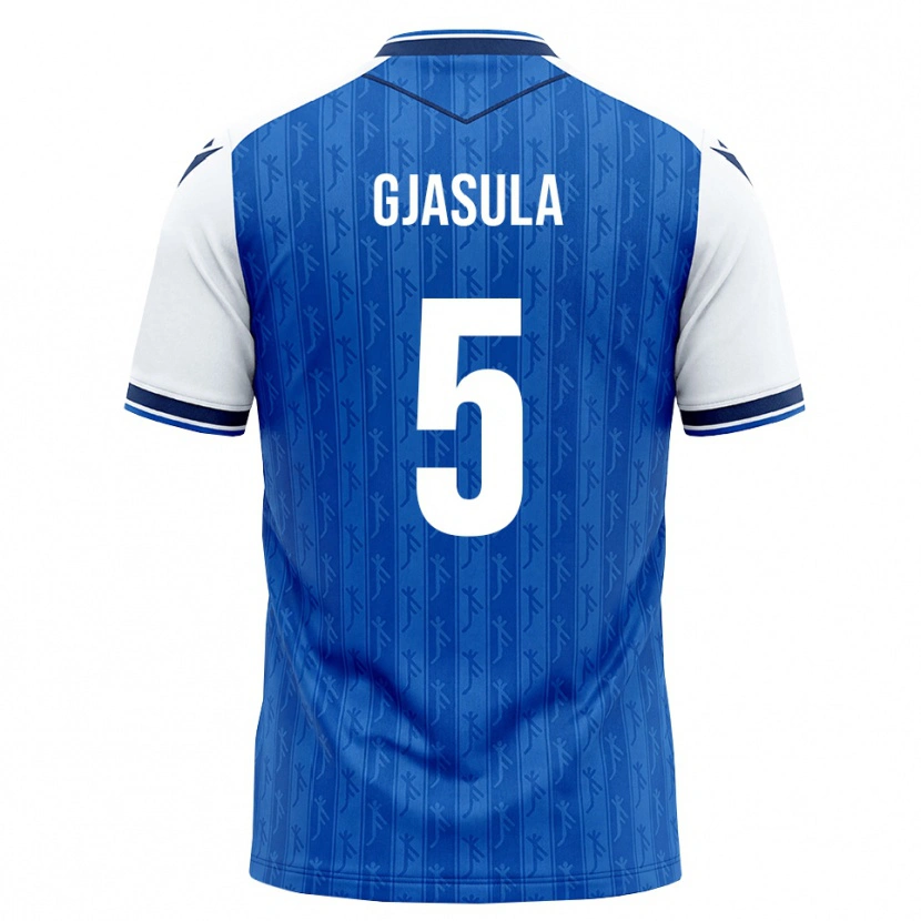 Danxen Criança Camisola Klaus Gjasula #5 Azul Real Branco Principal 2026/27 Camisa