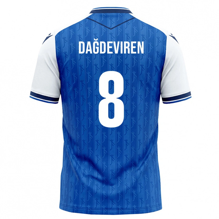 Danxen Criança Camisola Diren Dağdeviren #8 Azul Real Branco Principal 2026/27 Camisa