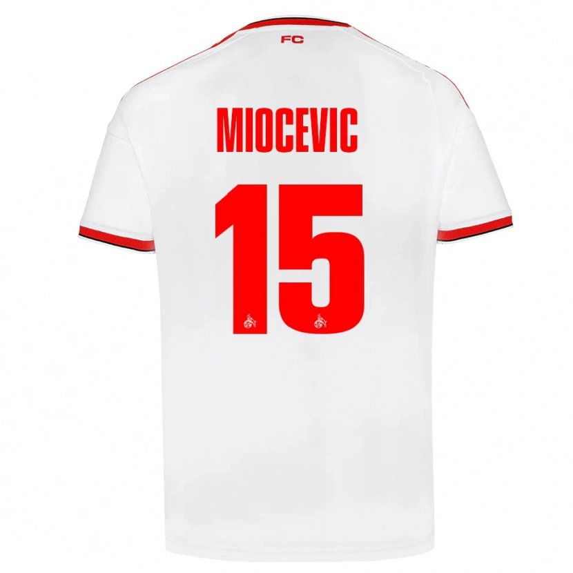 Danxen Criança Camisola Gabriel Miocevic #15 Branco Vermelho Preto Principal 2026/27 Camisa