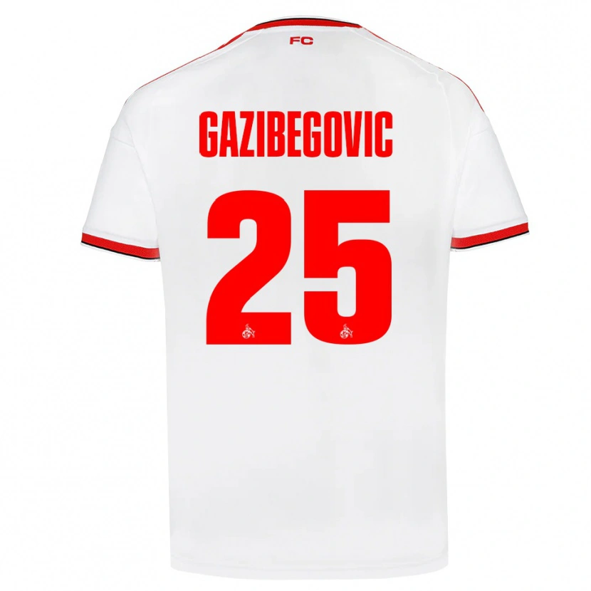 Danxen Criança Camisola Jusuf Gazibegovic #25 Branco Vermelho Preto Principal 2026/27 Camisa