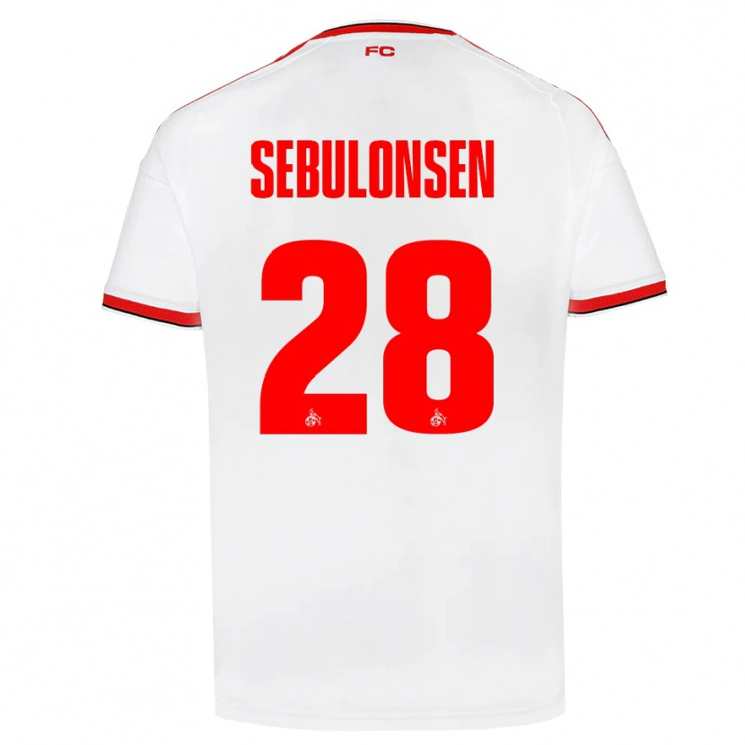 Danxen Criança Camisola Sebastian Sebulonsen #28 Branco Vermelho Preto Principal 2026/27 Camisa