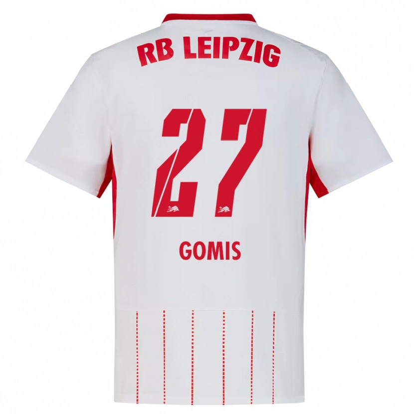 Danxen Criança Camisola Tidiam Gomis #27 Vermelho Branco Amarelo Principal 2026/27 Camisa
