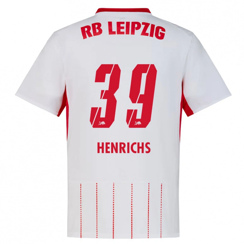Danxen Criança Camisola Benjamin Henrichs #39 Vermelho Branco Amarelo Principal 2026/27 Camisa