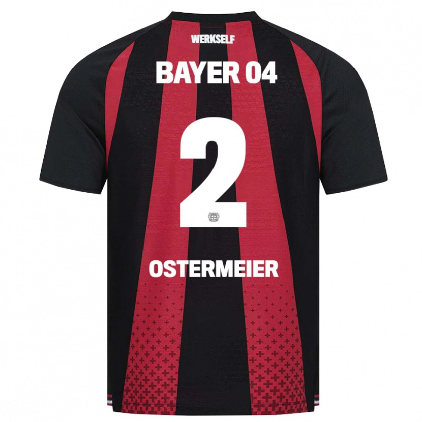 Danxen Criança Camisola Selina Ostermeier #2 Preto Branco Vermelho Principal 2026/27 Camisa