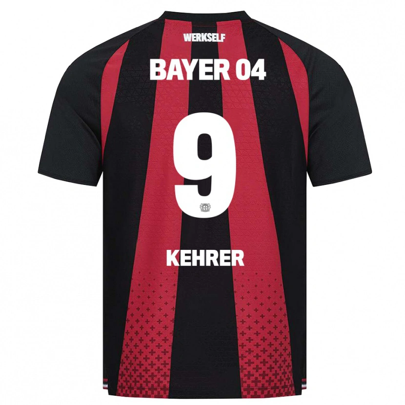 Danxen Criança Camisola Caroline Kehrer #9 Preto Branco Vermelho Principal 2026/27 Camisa
