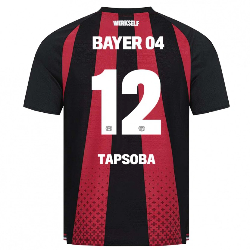 Danxen Criança Camisola Edmond Tapsoba #12 Preto Branco Vermelho Principal 2026/27 Camisa