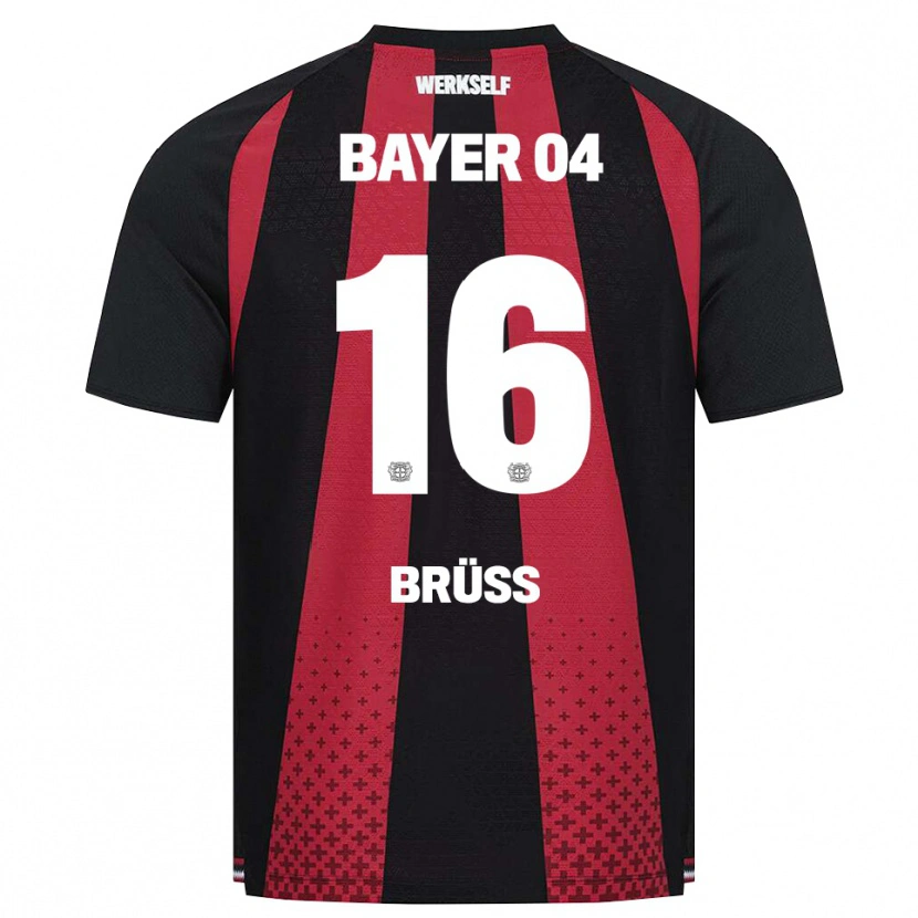 Danxen Criança Camisola Tom Brüss #16 Preto Branco Vermelho Principal 2026/27 Camisa