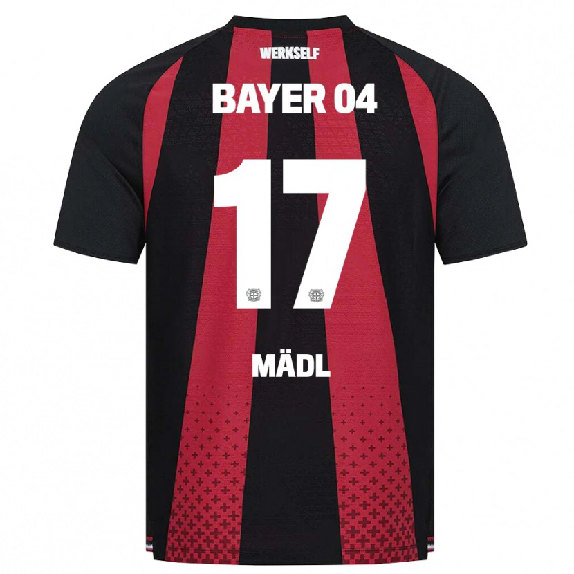 Danxen Criança Camisola Valentina Mädl #17 Preto Branco Vermelho Principal 2026/27 Camisa
