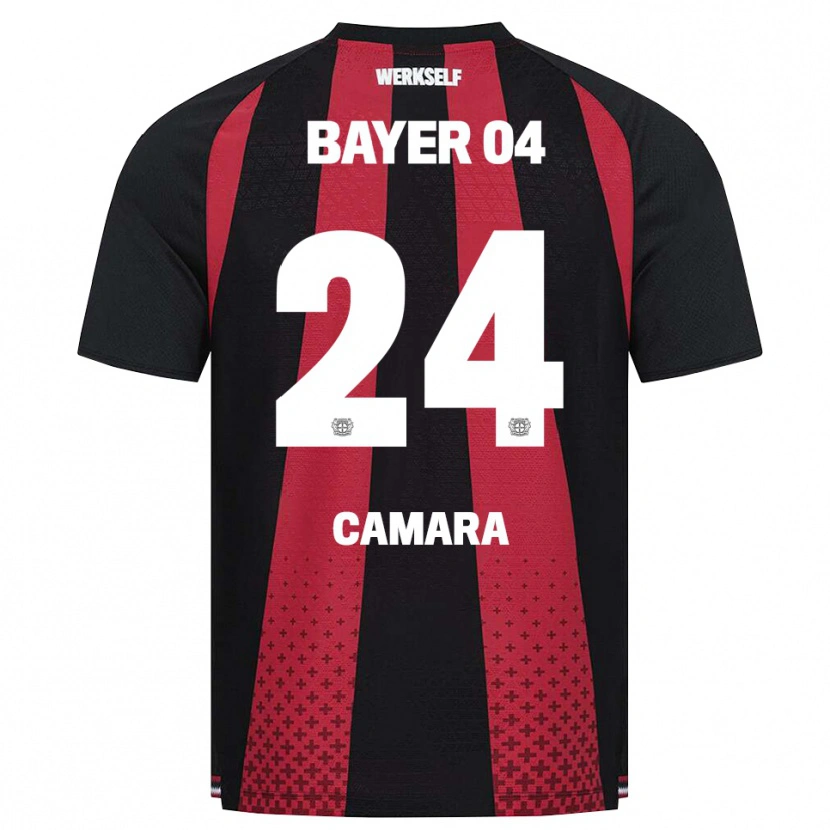 Danxen Criança Camisola Nourdine Camara #24 Preto Branco Vermelho Principal 2026/27 Camisa