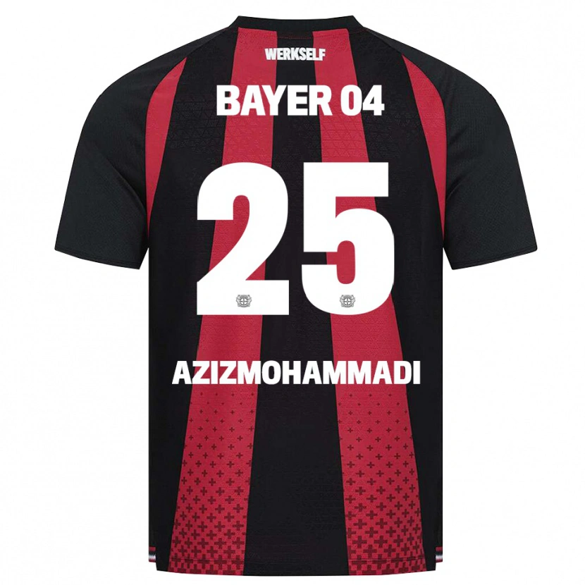 Danxen Criança Camisola Mick Aziz Mohammadi #25 Preto Branco Vermelho Principal 2026/27 Camisa