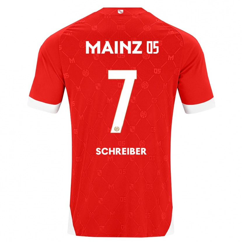 Danxen Criança Camisola Max Schreiber #7 Vermelho Branco Principal 2026/27 Camisa