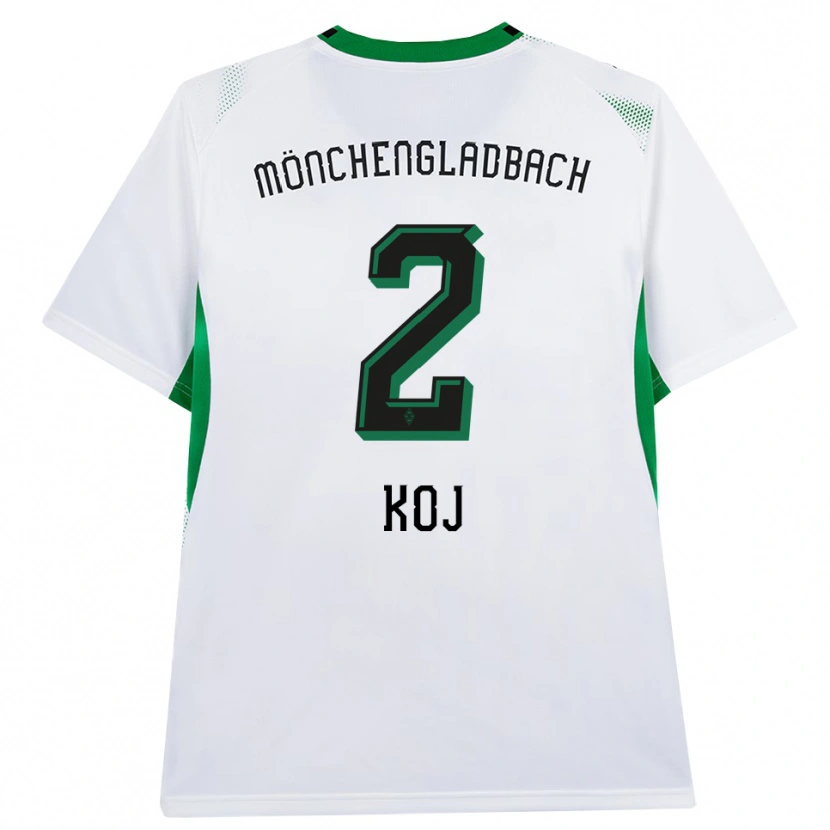 Danxen Criança Camisola Julia Koj #2 Branco Verde Preto Principal 2026/27 Camisa