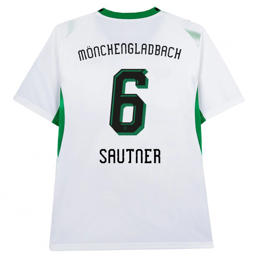 Danxen Criança Camisola Piet Sautner #6 Branco Verde Preto Principal 2026/27 Camisa