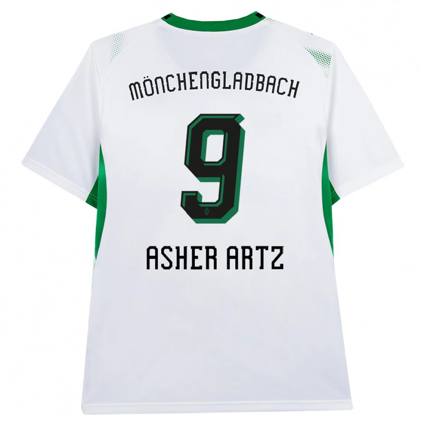 Danxen Criança Camisola Asher Artz #9 Branco Verde Preto Principal 2026/27 Camisa