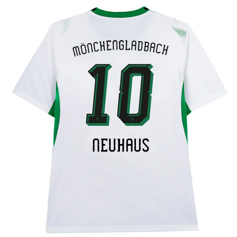 Danxen Criança Camisola Florian Neuhaus #10 Branco Verde Preto Principal 2026/27 Camisa