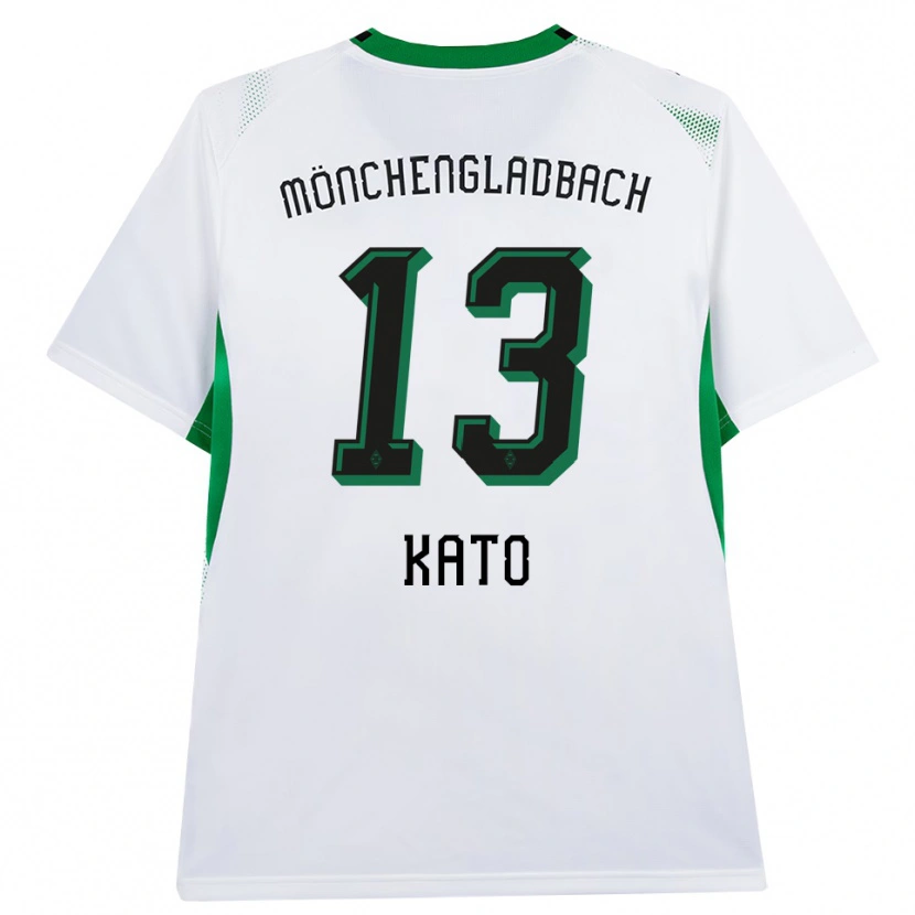 Danxen Criança Camisola Mizuho Kato #13 Branco Verde Preto Principal 2026/27 Camisa