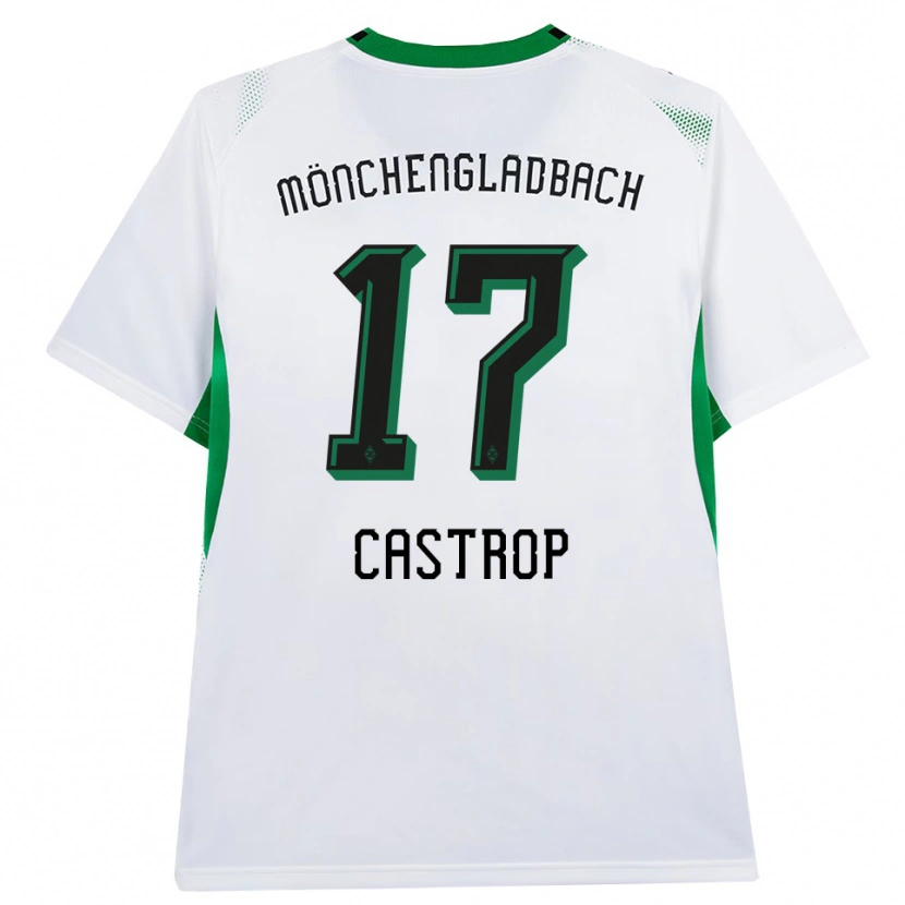 Danxen Criança Camisola Jens Castrop #17 Branco Verde Preto Principal 2026/27 Camisa