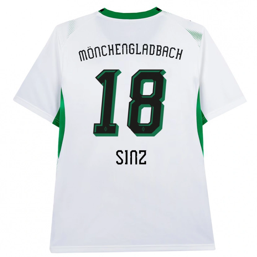 Danxen Criança Camisola Michelle Sinz #18 Branco Verde Preto Principal 2026/27 Camisa