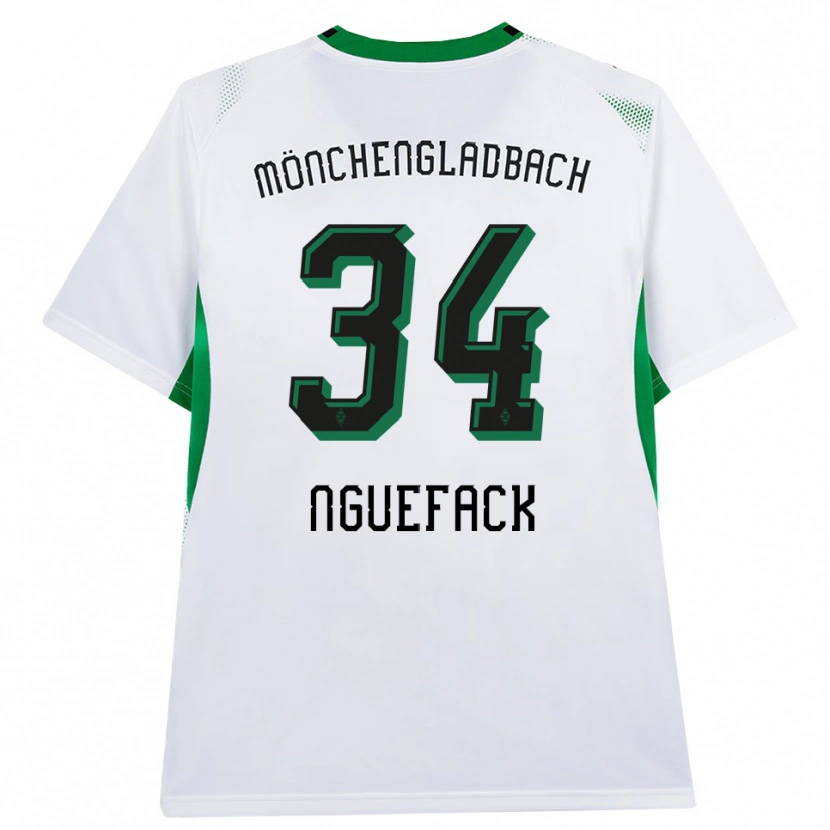 Danxen Criança Camisola Mathieu Nguefack #34 Branco Verde Preto Principal 2026/27 Camisa