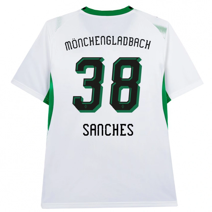 Danxen Criança Camisola Yvandro Borges Sanches #38 Branco Verde Preto Principal 2026/27 Camisa