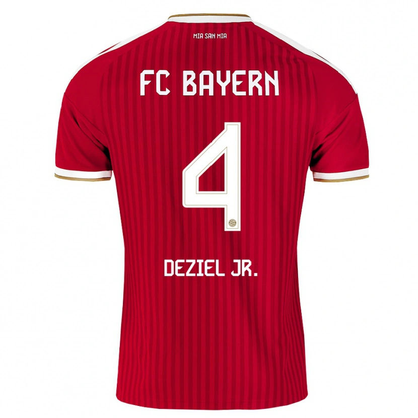 Danxen Criança Camisola Robert Deziel Jr. #4 Vermelho Branco Azul Principal 2026/27 Camisa