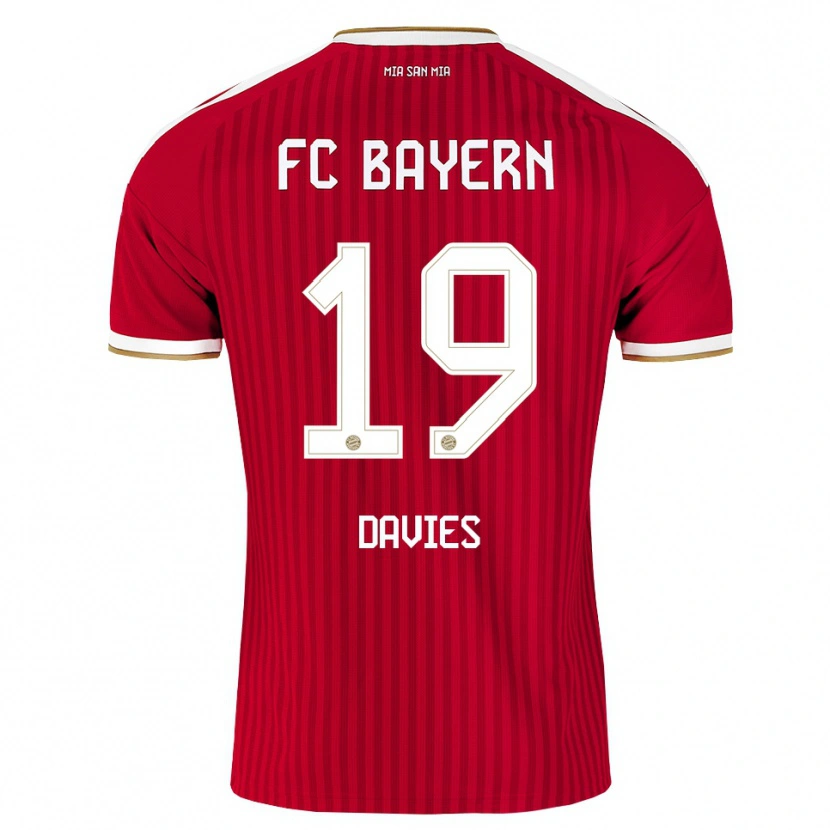 Danxen Criança Camisola Alphonso Davies #19 Vermelho Branco Azul Principal 2026/27 Camisa