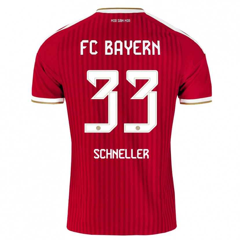 Danxen Criança Camisola Lukas Schneller #33 Vermelho Branco Azul Principal 2026/27 Camisa