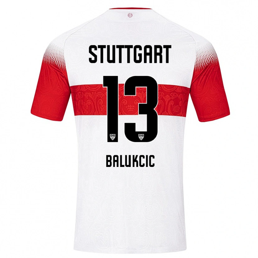 Danxen Criança Camisola David Balukcic #13 Branco Vermelho Amarelo Principal 2026/27 Camisa