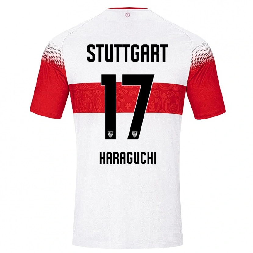 Danxen Criança Camisola Genki Haraguchi #17 Branco Vermelho Amarelo Principal 2026/27 Camisa