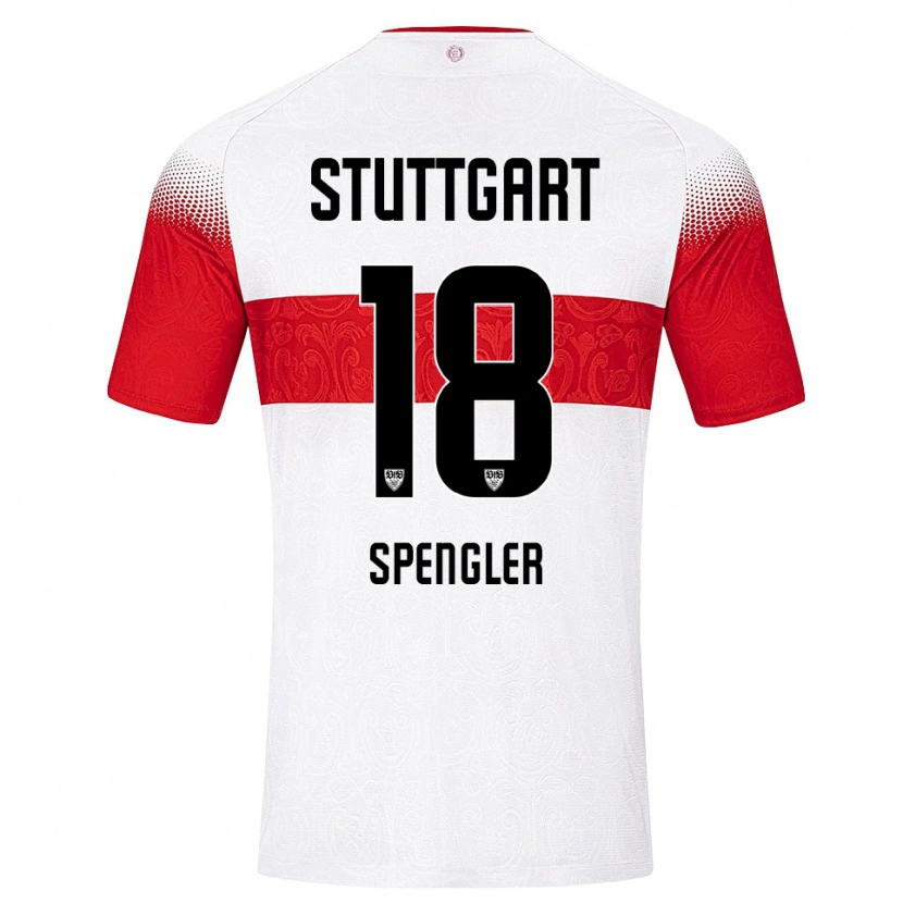 Danxen Criança Camisola Jana Spengler #18 Branco Vermelho Amarelo Principal 2026/27 Camisa