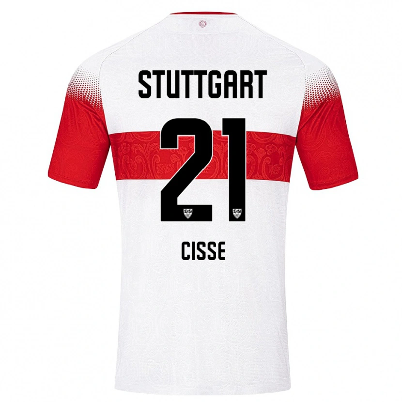 Danxen Criança Camisola Moussa Cissé #21 Branco Vermelho Amarelo Principal 2026/27 Camisa