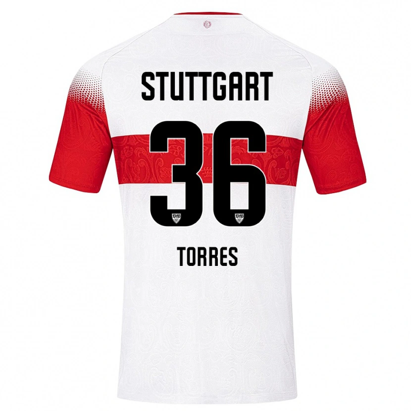 Danxen Criança Camisola Yohann Torres #36 Branco Vermelho Amarelo Principal 2026/27 Camisa