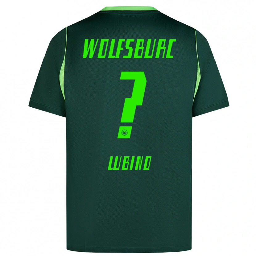 Danxen Criança Camisola Francesco Lubino #0 Verde Escuro Branco Principal 2026/27 Camisa