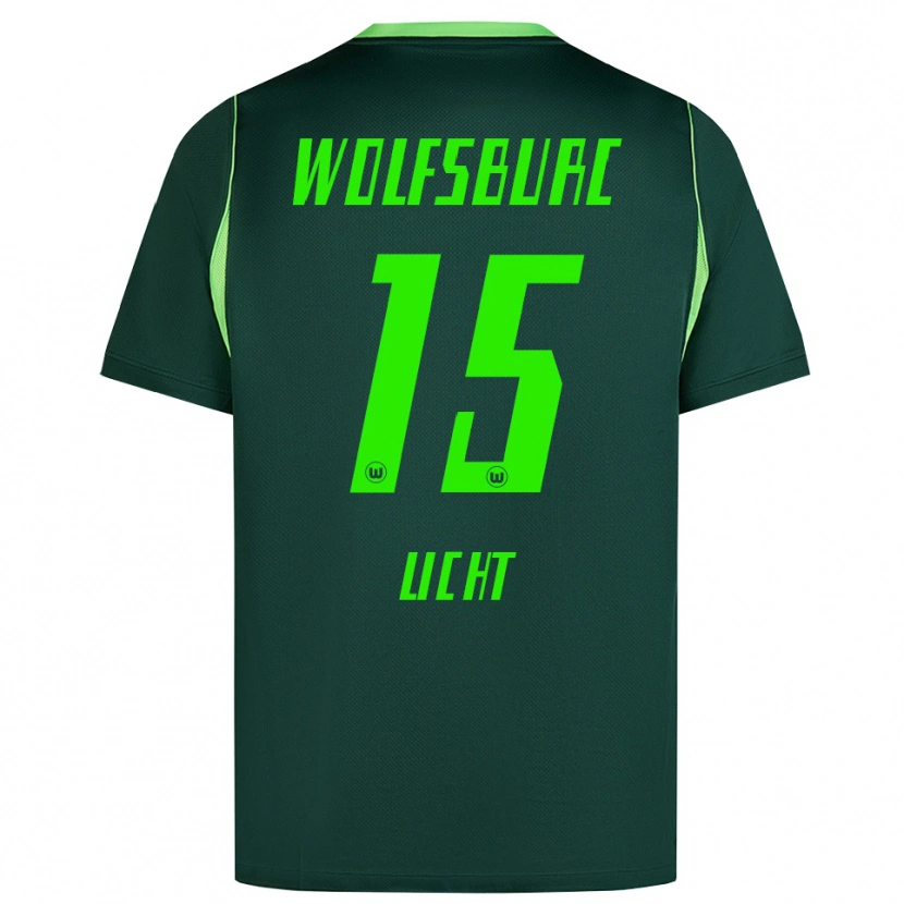 Danxen Criança Camisola Philipp Licht #15 Verde Escuro Branco Principal 2026/27 Camisa