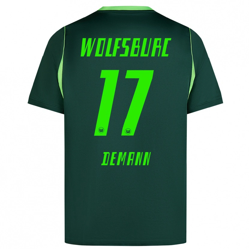 Danxen Criança Camisola Kristin Demann #17 Verde Escuro Branco Principal 2026/27 Camisa
