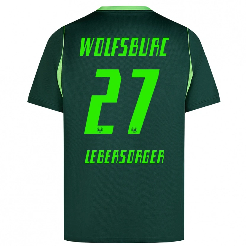 Danxen Criança Camisola Kevin Lebersorger #27 Verde Escuro Branco Principal 2026/27 Camisa