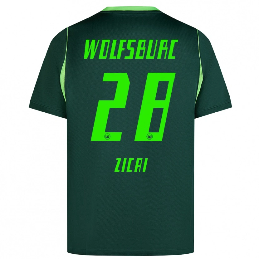 Danxen Criança Camisola Cora Zicai #28 Verde Escuro Branco Principal 2026/27 Camisa