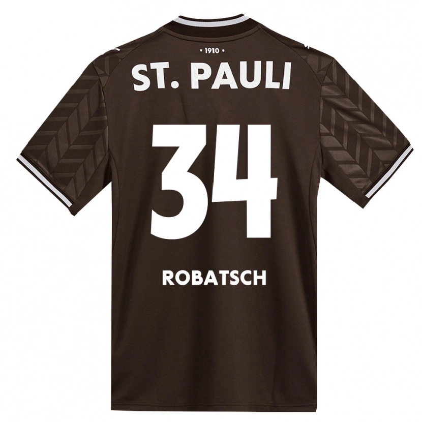 Danxen Criança Camisola Jannik Robatsch #34 Branco Café Principal 2026/27 Camisa