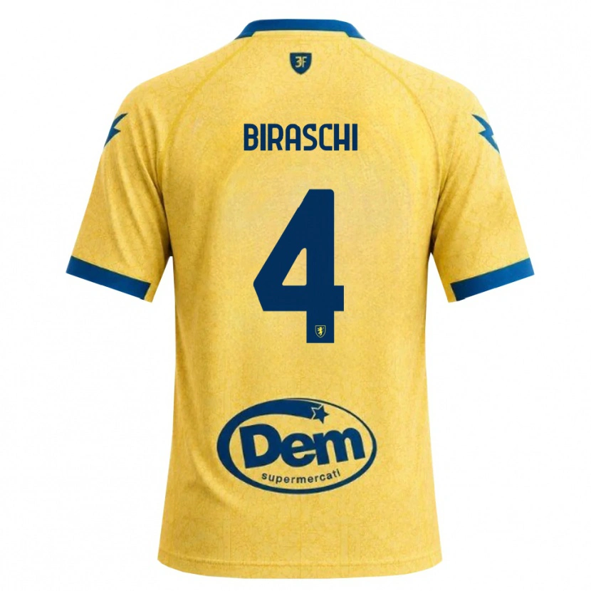 Danxen Criança Camisola Davide Biraschi #4 Caqui Preto Azul Principal 2026/27 Camisa