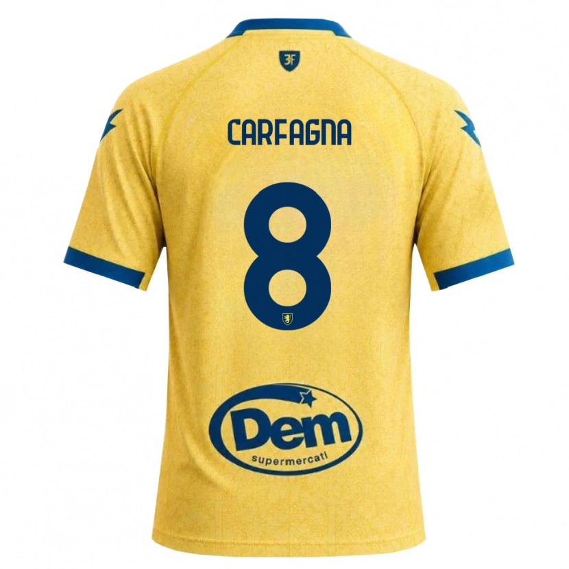Danxen Criança Camisola Matteo Carfagna #8 Caqui Preto Azul Principal 2026/27 Camisa