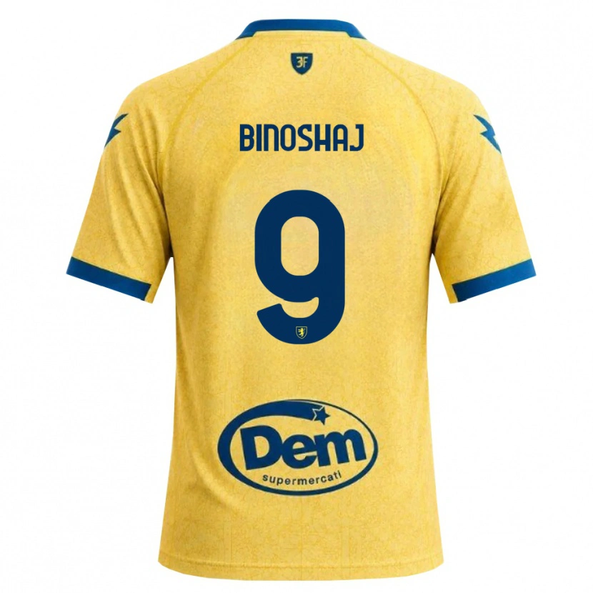 Danxen Criança Camisola Samuele Binoshaj #9 Caqui Preto Azul Principal 2026/27 Camisa