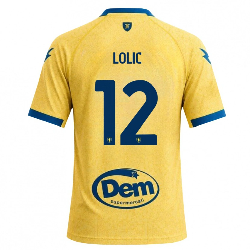 Danxen Criança Camisola Eldin Lolic #12 Caqui Preto Azul Principal 2026/27 Camisa