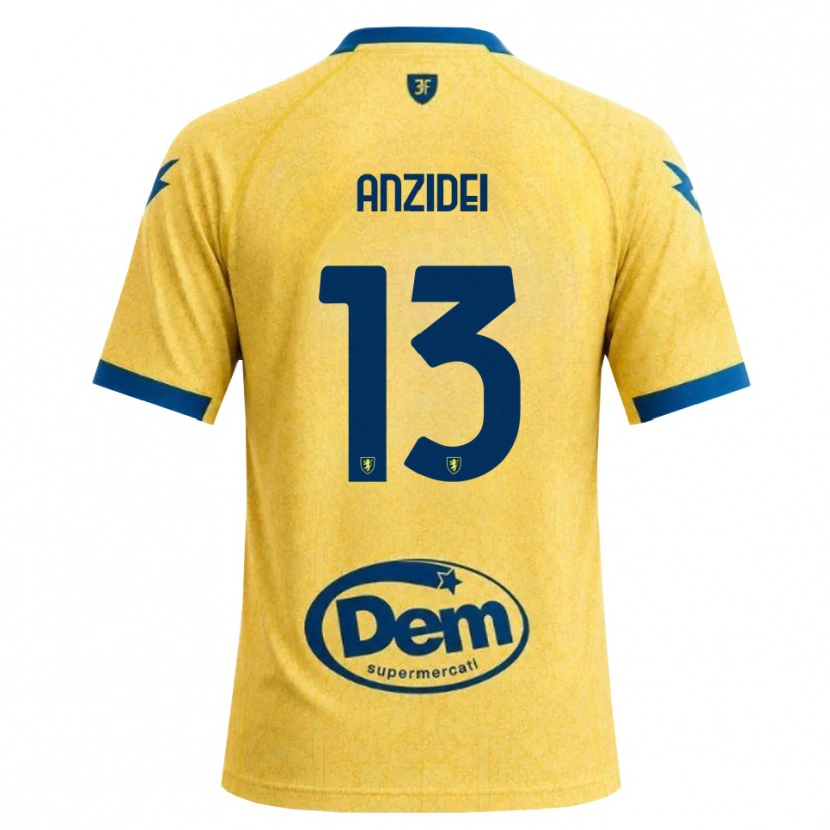 Danxen Criança Camisola Massimo Anzidei #13 Caqui Preto Azul Principal 2026/27 Camisa