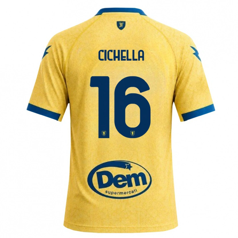 Danxen Criança Camisola Matteo Cichella #16 Caqui Preto Azul Principal 2026/27 Camisa